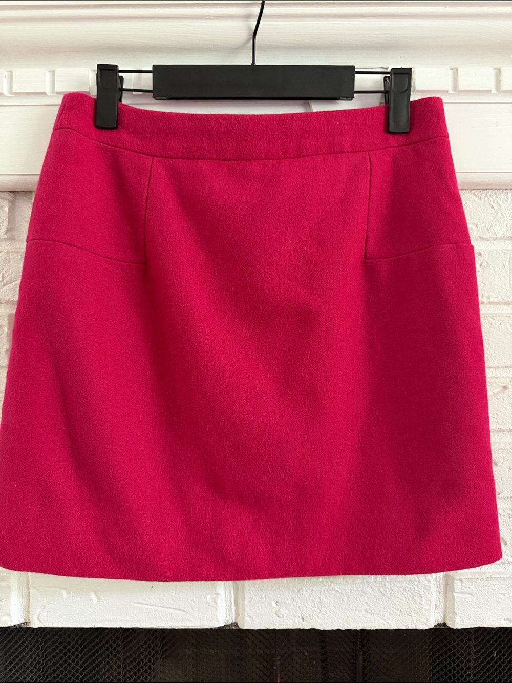 J. Crew Hot Pink Wool Mini Skirt